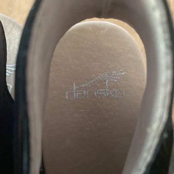 Dansko Arlene Black Nubuck Platform Sandal Brand New In Box Size 40 - Picture 4 of 8